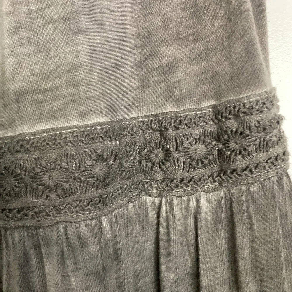 Knox Rose Sleeveless Women Gray Stretch Boho Tank top Size S